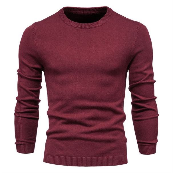 Nordmann 10 Colors Autumn Winter Cross-Border Trade Thickened Round Neck Slim Fit Sweater Men's Knitted Top Casual_viptrois.com