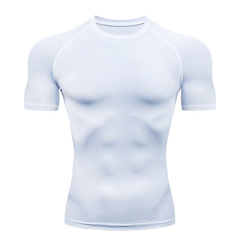 Männer Lauf Kompression T-shirt Kurzarm Sport Tees Gym Fitness Sweatshirt Männlichen Jogging Trainingsanzug Homme Athletisch Shirt Tops_viptrois.com