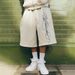 Men's Retro Hip Hop Embroidery Shorts Loose Casual Style Mid Waist Black White Gray Blue Summer Sportswear_viptrois.com