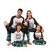 Family Christmas plaid letter cartoon family Christmas printed home dress pajamas_viptrois.com