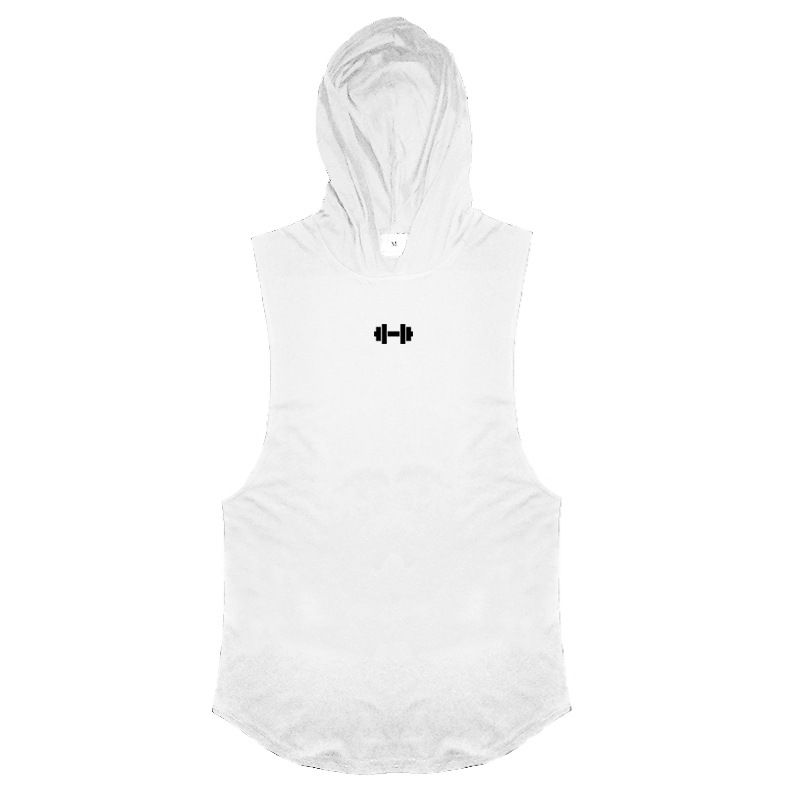 GYM WARRIORS Muscle Fitness Hooded Vest Summer Sleeveless T-Shirt American Street Sweat Absorbing Breathable Loose_viptrois.com