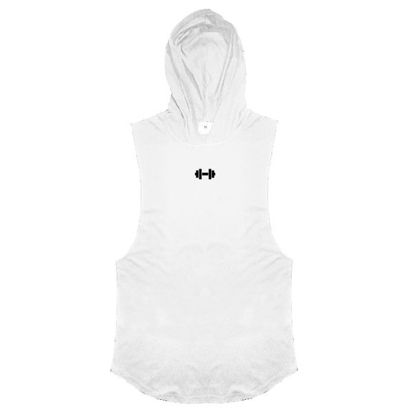 GYM WARRIORS Muscle Fitness Hooded Vest Summer Sleeveless T-Shirt American Street Sweat Absorbing Breathable Loose_viptrois.com