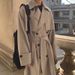 Spring And Autumn Over-the-Knee Trench Coat For Men, Mid-Length Double-Breasted Loose Coat, Korean Style Trendy Casual_viptrois.com