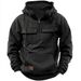 Autumn Winter Men's Hooded Solid Color Youth Sports Multi-Pocket Patchwork Sweatshirt Customizable_viptrois.com