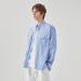 Men's Clothingstriped Shirt Men's Spring High End Sense Of Cool Business Casual Versatile Stand Up Collar Long Sleeved Shirt Jacket_viptrois.com