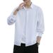 Men's Clothing Spring And Summer Men's Solid Color Shirts Loose Business Casual Youth Tops Handsome Thin Long Sleeved Shirt Jacket Trendy_viptrois.com
