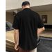 Men's Clothing Men's Short Sleeved Commuter Shirt Lapel Button Casual Texture Shirt_viptrois.com