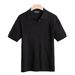 Men's Oversized Breathable Polo Shirt V-Neck Knit Business Casual T-Shirt Cable Stitch S-2XL Fit Stretch Polyester Big Tall_viptrois.com