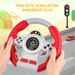 360° Rotating Kids Steering Wheel Toy With 2 Buttons & Realistic Sound Effects - Interactive Pretend Play Car Toy For Children Ages 4-6 (Red/Yellow,_viptrois.com