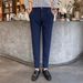 Men's Clothing Spring new men's casual pants Korean style slim straight trend fashion drape trousers men's versatile nine point pants_viptrois.com