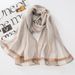 Unisex Mulberry silk striped scarf Women's warm fashion silver silk shawl ethnic style scarf_viptrois.com