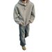Pure Heavyweight Double Layer Collar Button Hooded Fleece Sweatshirt For Women And Men, Autumn Niche Trendy Brand, Loose Lazy_viptrois.com