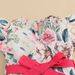 Babies' clothes summer 0-2-year-old baby girl jumpsuit five-point pants flower sleeveless jumpsuit baby can open pants_viptrois.com