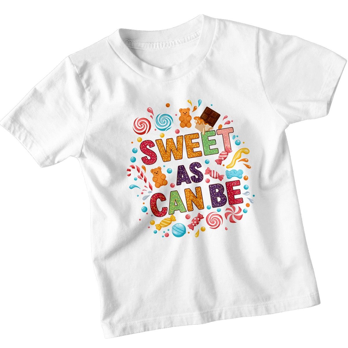 Sweet As Can Be Candy Food Unisex 100% Cotton T-shirt Mens Tees Top Playful Treats Graphic_viptrois.com