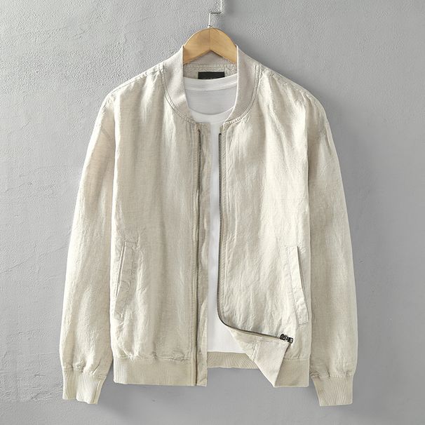 2026 Artistic Young Men's Loose And Casual Linen Long Sleeved Jacket, Comfortable And Breathable Top_viptrois.com