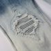 Men's Clothing Retro Gradient Color Men's Jeans Men's Ripped Patch Slim Stretch Boys Pants_viptrois.com