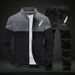 Men's Hoodie & Joggers Set | Plus Size (M-8XL) | Soft Polyester | Casual Streetwear (Yellow/Red/Gray/Black)_viptrois.com