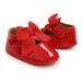 Meckior Baby Shoes Bowknot Rubber Sole Anti-slip PU Ballet Slippers Baby Girl Dress Shoes First Walker Toddler Crib Shoes_viptrois.com