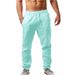 Men's clothing hip hop breathable cotton hemp loose casual sweatpants_viptrois.com