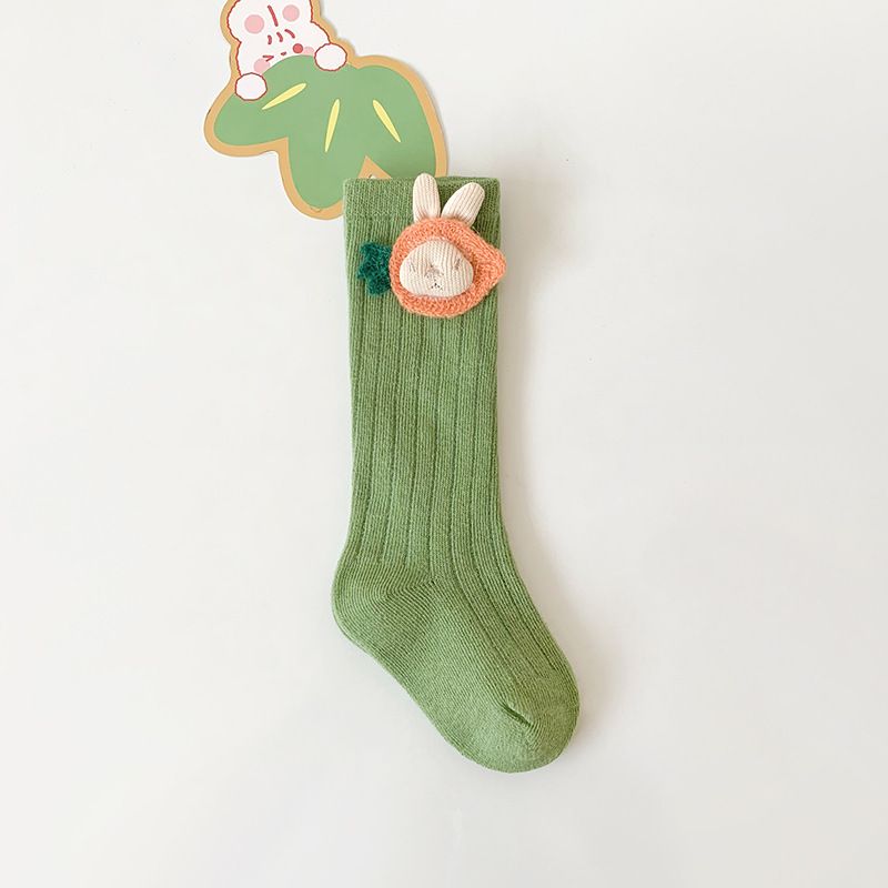 Children's Socks spring and autumn style cute rabbit girls long socks girls baby calf socks comfortable versatile cotton socks_viptrois.com