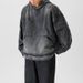 Men's Clothing retro hooded denim sweatshirt for men spring and autumn high street heavy distressed loose fashion boys pullover jacket_viptrois.com