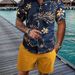 Men's Clothing Casual Suits Hawaiian Palm Tree Fashion Printed Suits_viptrois.com