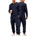 Men's Casual Workwear Set - Loose Fit Long Sleeve T-Shirt & Pants For Commuting, Outdoor & Sports (Black, White, Khaki, Burgundy, Light Gray_viptrois.com