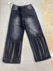 Men's Clothing High Street Niche Design Jeans Retro Trend Straight Loose Drooping Wide Leg Pants_viptrois.com