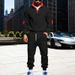 Independent Station Cross-border Winter New Men's Heavy Fleece Loose Stand-up Collar Casual Sweater Tooling Sweatpants Suit Men's_viptrois.com