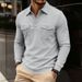 Men's Long Sleeve Shirt – Multi-Pocket Casual Pullover With Collar (S-XXXL, Navy/Black/Army Green/Denim Blue/Light Grey/Dark Grey)_viptrois.com