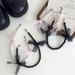 Lace Mesh Bow Pearl Beaded Shoe Buckle Heel Chain Shoe Buckle Accessories Beaded Pendant Decoration Shoe Decoration_viptrois.com