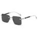 Men's Sunglasses Metal Frame New Style Frameless Diamond Cut Sunglasses Fashionable And High End Simple Sunglasses_viptrois.com