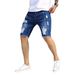 Men's Clothing Point Denim Casual Shorts Summer Men's PantsSlim Men's Denim Shorts 5 Points Hole_viptrois.com