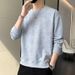 Men's Fleece-Lined Crewneck Sweatshirt – Streetwear Style Long Sleeve T-Shirt (Oversized Fit, Letter Print)_viptrois.com