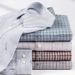 Men's 100% Cotton Flannel Plaid Shirt, Long Sleeve Casual Button Down Shirt For Autumn, Wrinkle-Resistant & Versatile Top For Everyday Wear_viptrois.com