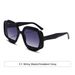 Polygonal Large Frame Sunglasses - Gradient Black Frame (European & American Style, UV Protection)_viptrois.com
