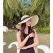 Women's Straw Hat Super Large Brim Straw Hat For Women Summer Sun Protection Wide Brim Hat Seaside Bow Beach Hat Sun Hat_viptrois.com