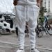 Men's suit autumn new casual knit suit men's summer loose long-sleeved shirt trousers men's wear_viptrois.com