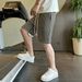 Men's Summer Lightweight Casual Shorts With All-Over Houndstooth Print, Loose Fit High Street Straight Cut 5-Panel Design_viptrois.com