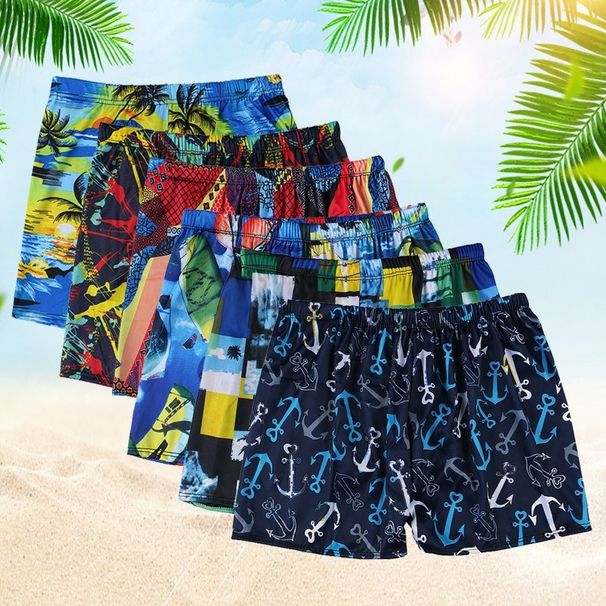 Pulse Vacation Swimming Trunks Trendy Personality Beach Quick-Dry Pants Underwater Sports Men's Summer Boxer Shorts_viptrois.com