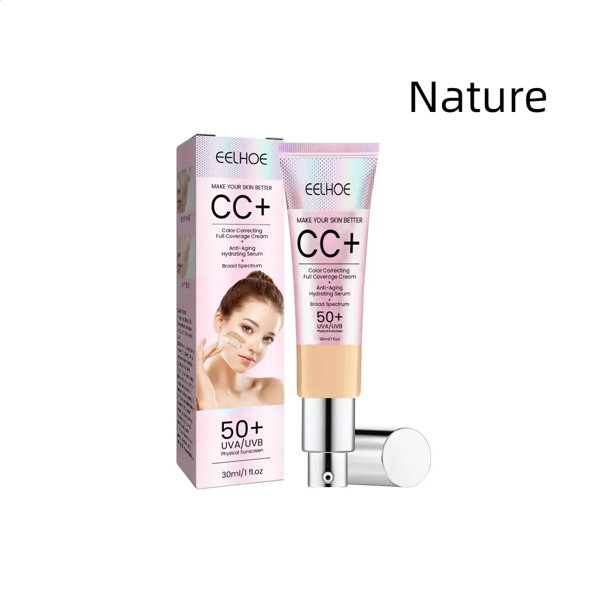 30ML CC natural concealer liquid waterproof durable isolation BB cream bright oil control foundation makeup 240829_viptrois.com