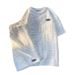 Men's & Women's Waffle Knit Lounge Set – College Style Short Sleeve Tee & Letter Print Shorts (White/Gray/Black, M-3xl)_viptrois.com