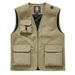 Premium Logo Embroidered Work Vest For Men - Waterproof Outdoor Advertising Jacket, Breathable Corporate Uniform Vest, Adjustable Fit For All Seasons_viptrois.com