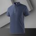 Men's Clothing Summer Men's Business Polo Shirt Ice Silk Skin Friendly Comfortable Fabric Lapel Business Casual Fashion Trend Short Sleeve_viptrois.com