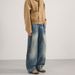 Men's Clothing Men's Retro Barn Style Washed Distressed Straight Leg Jeans Tie Dye Wide Leg Pants Curved Knife Loose Fit_viptrois.com