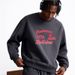 Huamian Heavy Sweater Couple Loose Coat With Crew Neck Without Hat Pullover Versatile Autumn And Winter Warm Printed Top_viptrois.com