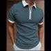 Men's Clothing Spring/Summe New Polo Shirt Zipper Print Men's Polo Shirt_viptrois.com