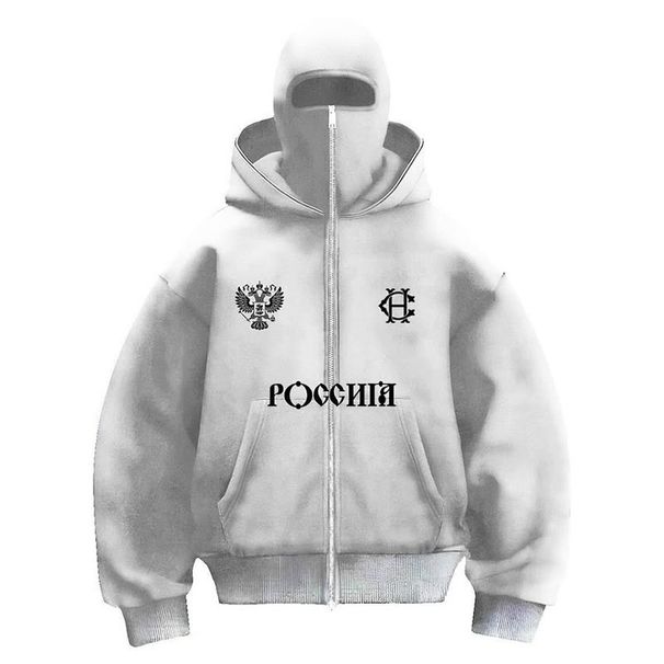 Trendy Brand Fleece Lined Double Hood Unique Design Hooded Sweatshirt Autumn Winter New Unisex Loose Y2K Sweatshirt_viptrois.com