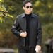 2025 Spring Autumn New Polo Thin Motorcycle Leather Jacket For Middle Aged And Elderly Men Aged 50, 60-70, Dad's Coat_viptrois.com