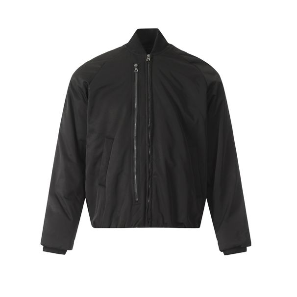Shikuo 0145 American Style Bomber Baseball Thickened Cotton Coat Black Warm Zipper Cleanfit Jacket_viptrois.com